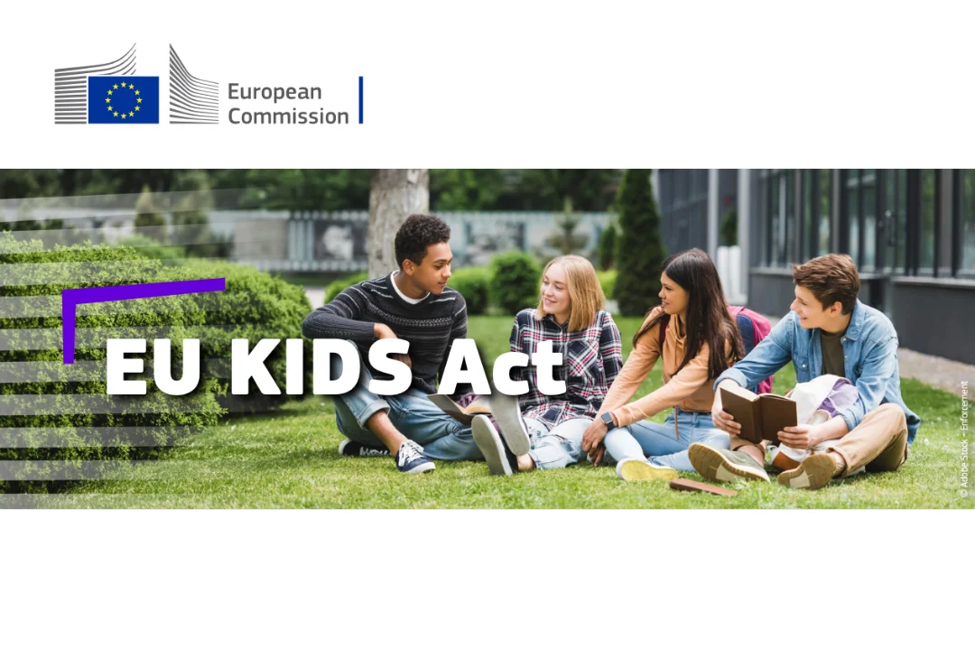 The client’s EU KIDS Act news artwork featuring young people outdoors